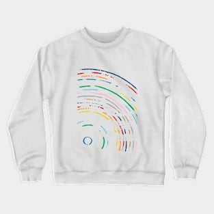 Rainbow Disc Section Crewneck Sweatshirt